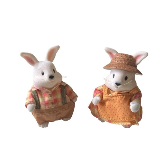 Lil Woodzeez Hoppingood Rabbit Family Mom Dad Toy Animal Figures - Picture 1 of 1